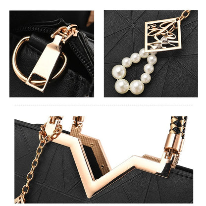 Top-handle Bags Designer Shoulder Bag for Women Fashion Handbags High Quality Unusual Pu Shell Bags Beading Zipper Luxury Brand