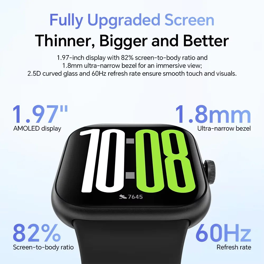 New Honor Choice Watch 2 Pro Smartwatch 5ATM+IP68 Waterproof 1.97" Bezel AMOLED Screen Barometer GPS GNSS Compass 360mAh Battery