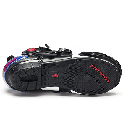 Men Motorcycle Boots Motorbike Microfiber Leather Boot Racing Ankle Riding Shoes Motocross Motorbike Non-Slip Sport Shoes Winter