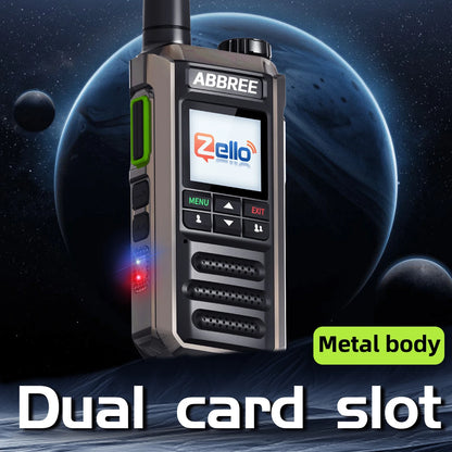 ABBREE GP-18 Zello PoC Radio Global Unlimited Distance Dual SIM Card Slots Android Bluetooth Flashlight WIFI 3G/4G Network Radio