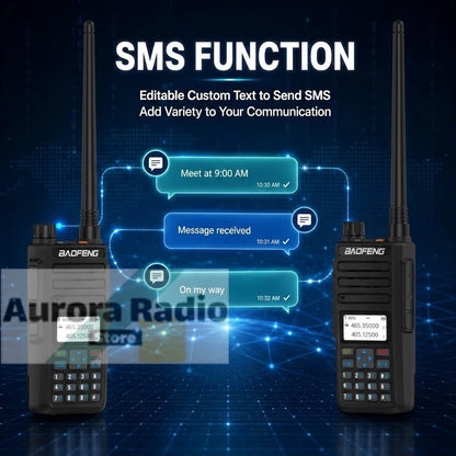 Baofeng DM-1801 DMR Walkie Talkie AES256 Man Down VHF UHF Digital & Analogy Dual Time Slot Roaming Recording 1024 Channel Radio