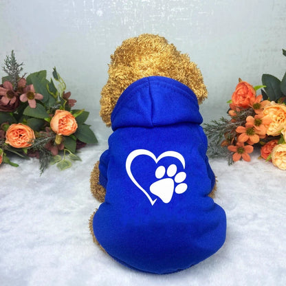 Puppy Pet Hooded Sweatshirt Autumn Winter Two-legged Pocket Cat Dog Clothes