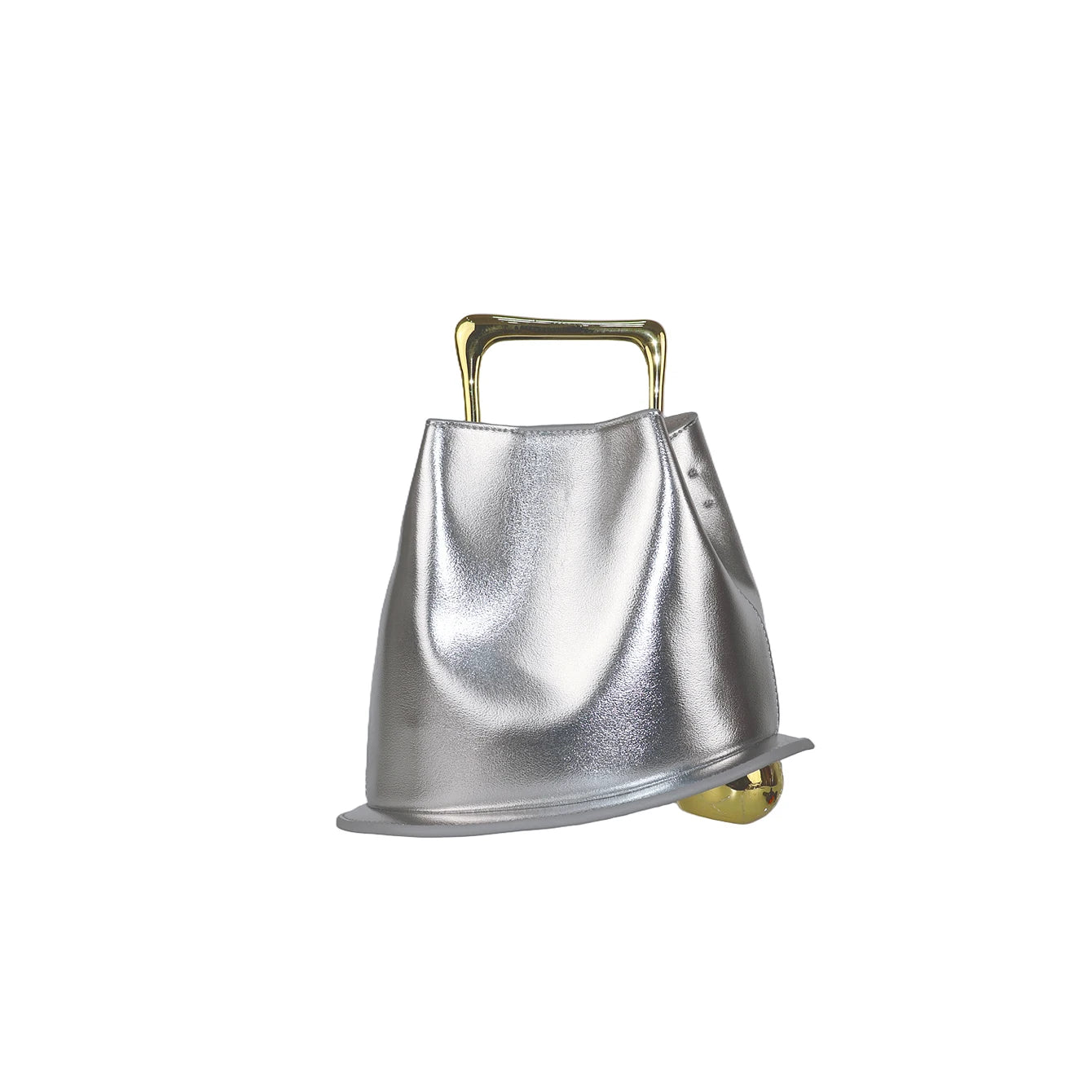 Fashionable Purses for Woman Silver Top-Handle Bags Hat Shape Handbags for Woman Shoulder Bags Evening Bags Luxury Designers