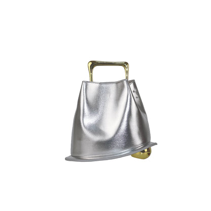 Fashionable Purses for Woman Silver Top-Handle Bags Hat Shape Handbags for Woman Shoulder Bags Evening Bags Luxury Designers