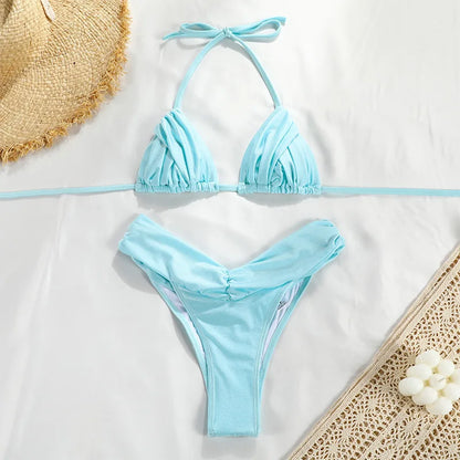 Two Piece Suit Bikinis 2026 Women Swimsuit Push Up Bathing Suit Sexy Bikinis Sets Swimwear Print Beachwear Solid Biquinis