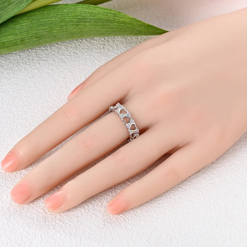 Original 925 Sterling Silver Ring Sun Star Moon Love Bowknot Sunflower Ring For Women Wedding Anniversary Ring Jewelry Gift
