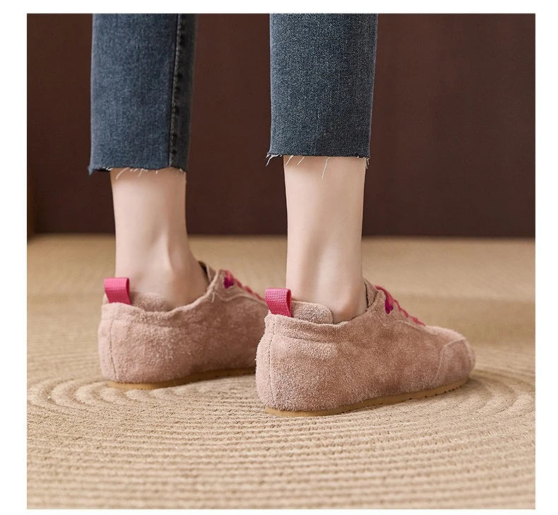 Women's 2026 New Suede Boodles Shoes, Women's Flat Training Shoes, Women's Sport Shoes Luxury Designer Shoes for Women