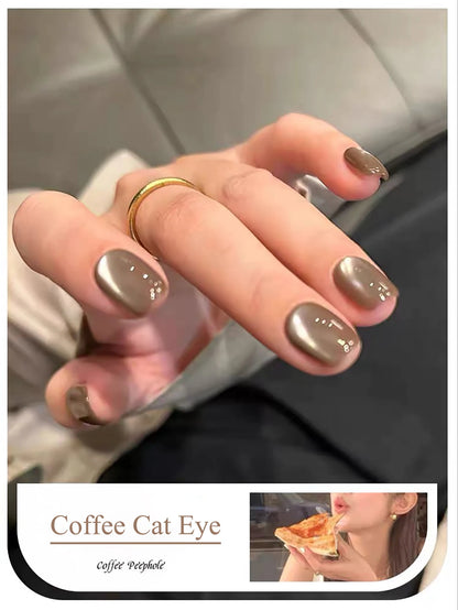 1-24pcs WS Romantic Purple Cat Eye Gel Nail Polish New Style Super Flash Versatile Whitening Purple Glass Bead Cat Nail Salon