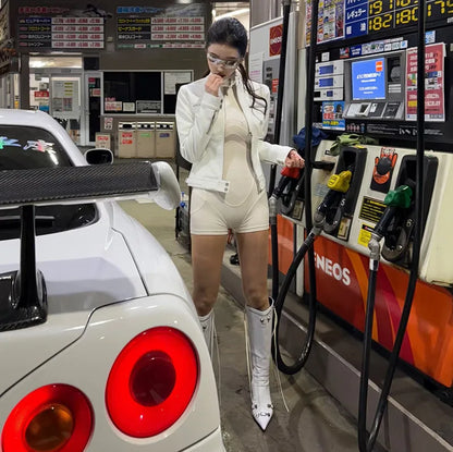2025 Summer Fashion New Women's Elegant and Sexy Sports Stretch Jumpsuit Design Versatile Street Hot Girl Jumpsuit