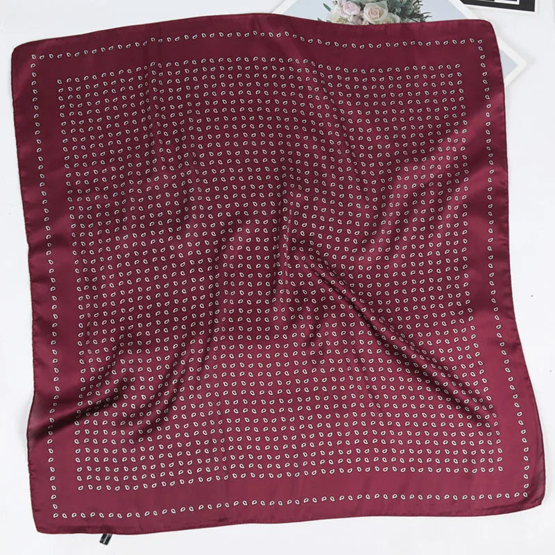 2026 Designer Women Chiffon Foulard Bandana Scarf 70cm Shawl Kerchief Square Headscarf Scarves Head Wraps Scarves Female Scarf