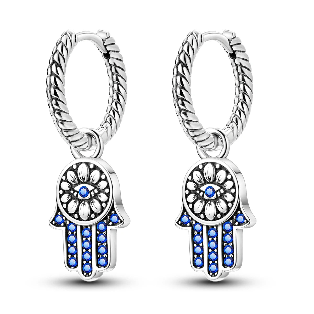 925 Sterling Silver Original Hoop Earring For Woman Luxury  Pendientes Wedding Jewelry Gift