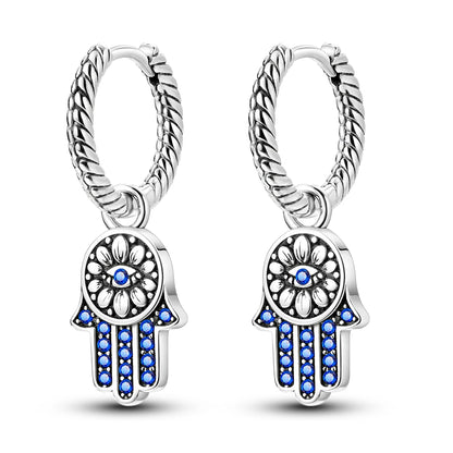 925 Sterling Silver Original Hoop Earring For Woman Luxury  Pendientes Wedding Jewelry Gift