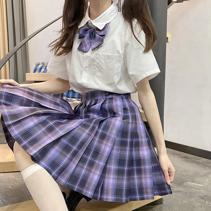 Japanese Bow Tie Skirt Set Student Pleated Skirt Jk Uniform Korean School Sexy Girl Preppy Style Seifuku Japanese School Uniform