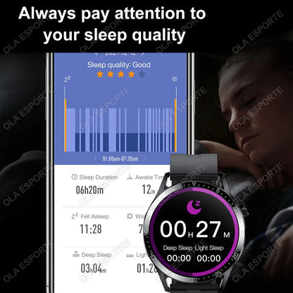 2025 New Smart Watch Men Women GPS 1.36'' AMOLED Touch Screen Smartwatch Heat Rate Monitor BT Call Sport Smart Watches Men Women