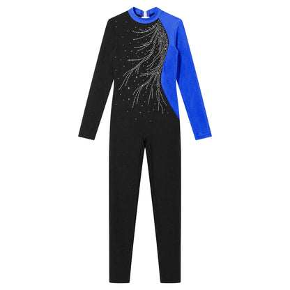 Kids Girls Long Sleeve Gymnastics Leotard Bodysuit Teens Gymnastics Jumpsuit for Girl Children Ballet Dance Costume Dancewear