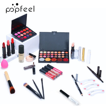 POPFEEL Complete Holiday Makeup Gift Set – Perfect Surprise for Friends and Family, Easy to Use for a Stunning Transformation.