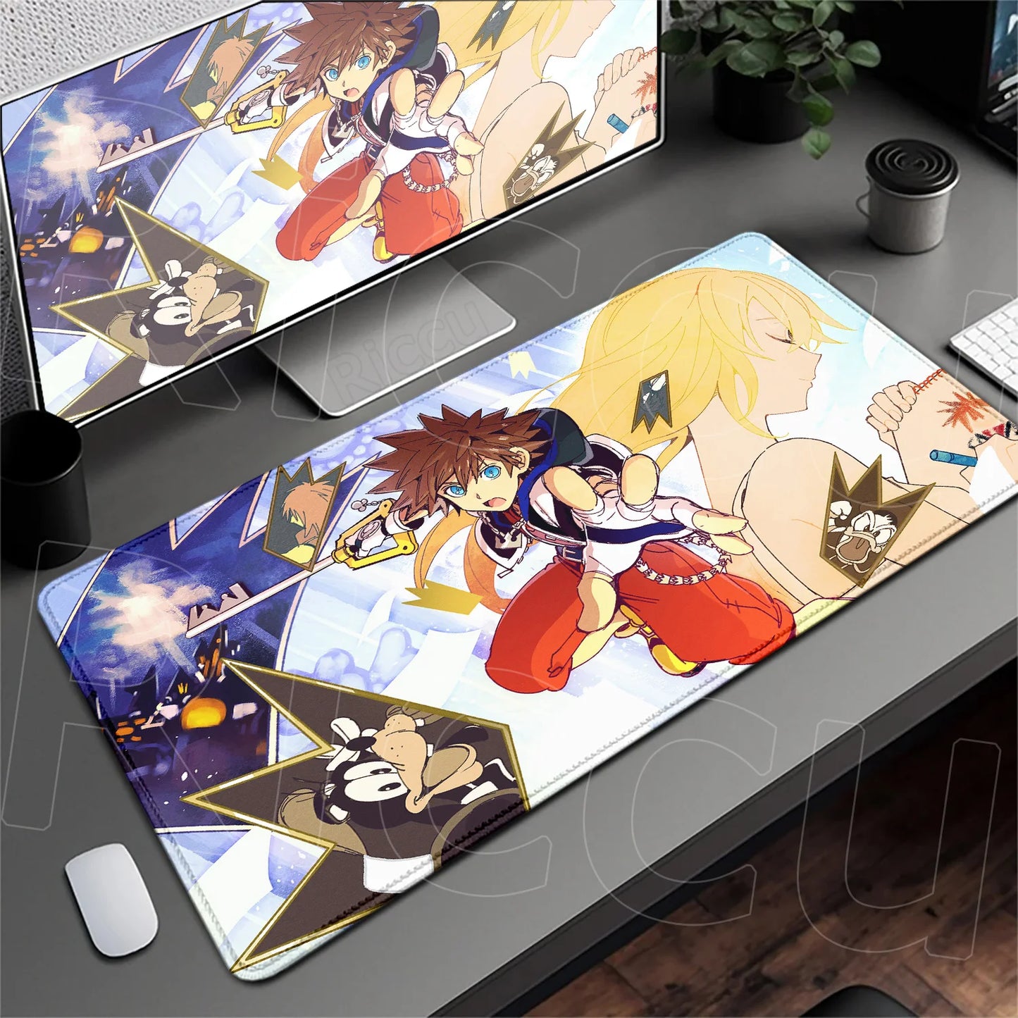 Anime Mousepad Hot Gaming K-kingdom H-hearts Non-Slip Laptop Long Deskmat Xxl Office Extended Mouse Mat Gamer Speed Keyboard Pad