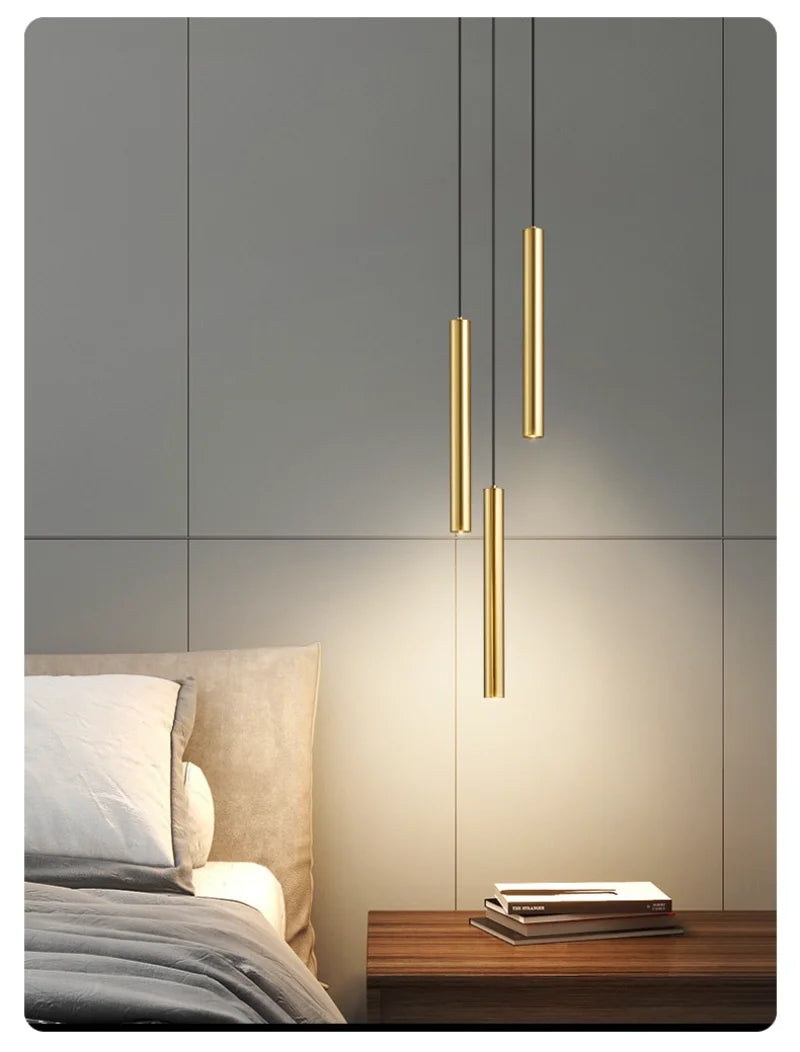 Minimalist Bedside Pendant Lamp Bedroom Spotlight Restaurant Bar Kitchen Dining Hall Island Platform Lights Hanging Lighting Led