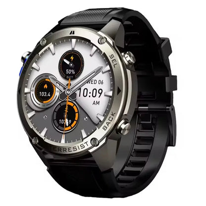 AMOLED Smart Watch DM56 Bluetooth Calling 500mAh Battery GPS Dual Band Satellite Outdoor Sports  Fitness Tracking Smartwatch
