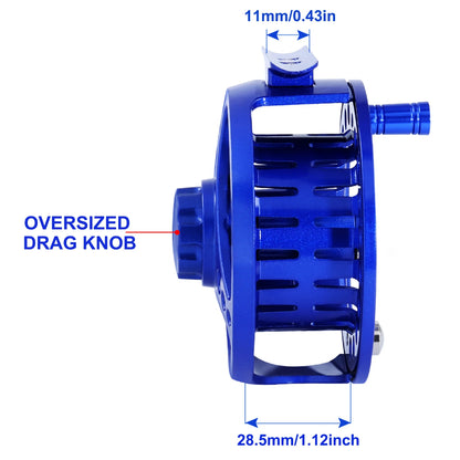 Fly Fishing Reel Aluminum Alloy 3/4 5/6 7/8 WT 2+1BB Interchangeable For Saltwater And Freshwater Fly Wheel Fishing Accessories