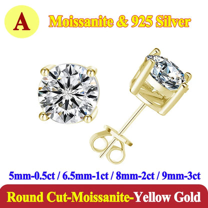 Luxury 0.5-3 Carats Marquise Heart Pear Moissanite Women Diamond Earring Stud 925 Sterling Silver Earrings for Women Jewelry New