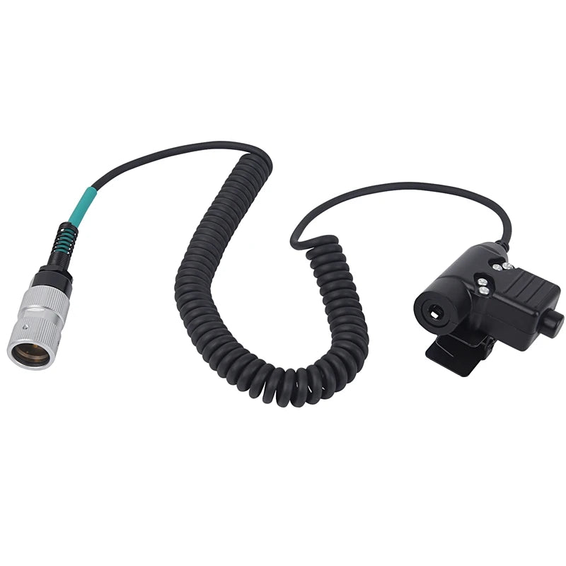 RISENKE-Push-To-Talk PTT Adapter, Military Radio with 6-Pin Connector, MIL-C-55116, FL5601-02, U-329, U AN, PRC-148, AN, PRC-152