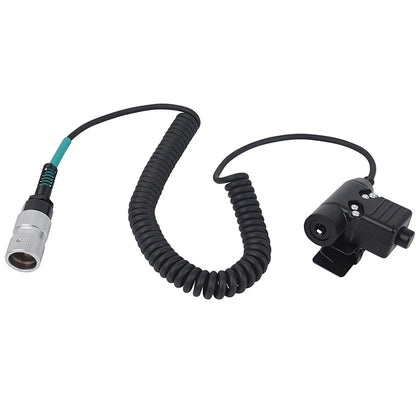 RISENKE-Push-To-Talk PTT Adapter, Military Radio with 6-Pin Connector, MIL-C-55116, FL5601-02, U-329, U AN, PRC-148, AN, PRC-152
