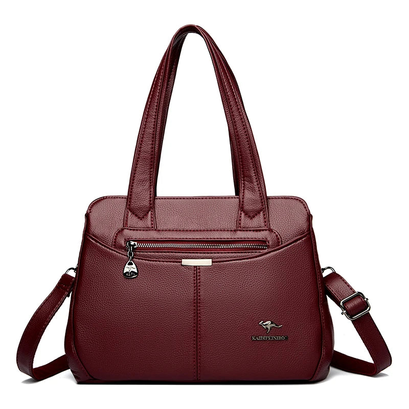 High Quality Ladies Soft Leather Shoulder Bag Designer Luxury Handbags Tote Bags For Womens 2025 Female Crossbody Messenger Bags
