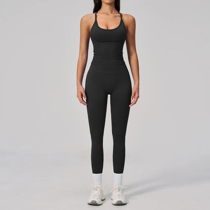 Fitness Suit 2PCS Women's Tracksuit Yoga Set Sports Outfits Gym Clothes Running Push Up Sportswear Female Workout Yoga Clothes