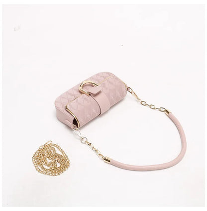 Sweet Pu Leather Women's Shoulder Bag Fashion Design Chain Ladies Underarm Bags Simple Square Female Handbags Crossbody Bag