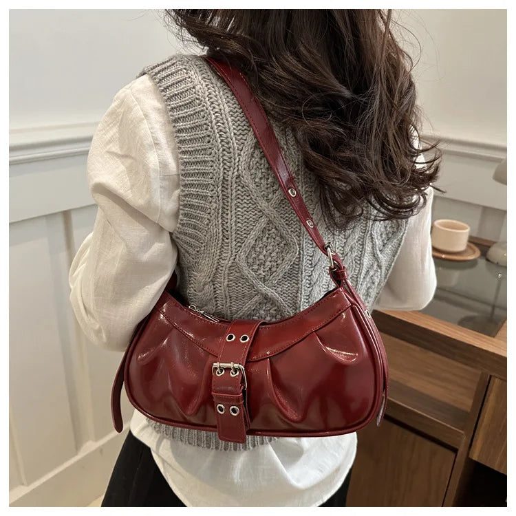 England Style Bags For Women Luxury Designer Handbags And Purses New In Polyester Vintage Rivet Small Underarm Shoulder Bag