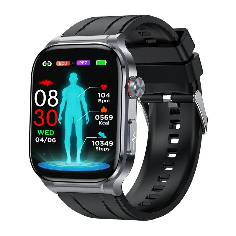 AMOLED Smart Watch ET588 Bluetooth Calling Sports Fitness Tracker Wristwatch ECG Health Monitoring SOS Men Women Smartwatch