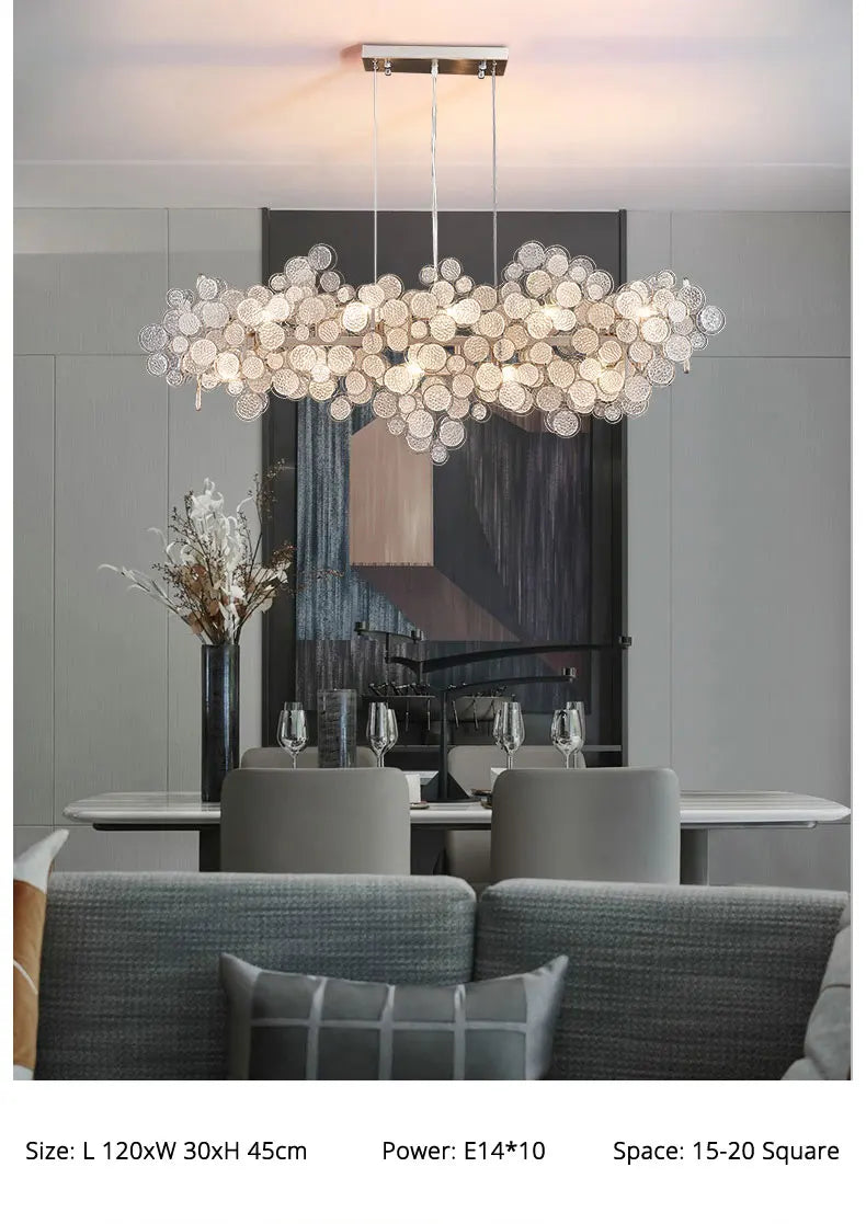 Modern Luxury Creative Living Dining Room Glass Led Chandelier Personality Simple Designer Pendant Lights Bedroom Study Lamps