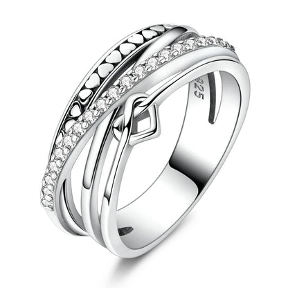 LAZA 925 Sterling Silver Colorful Rings Sparking Zirconium Bowknot Moon Sun Original Ring For Women Anniversary Wedding Gifts