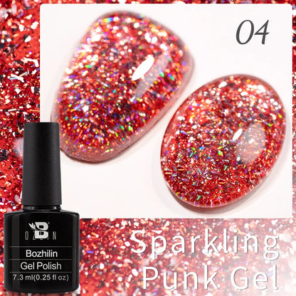 AWStorG 7.5ml Starlit Chameleon Cat Magnetic Gel Nail Polish Double Colors Semi Permanent UV Gel Varnish Need Black Base