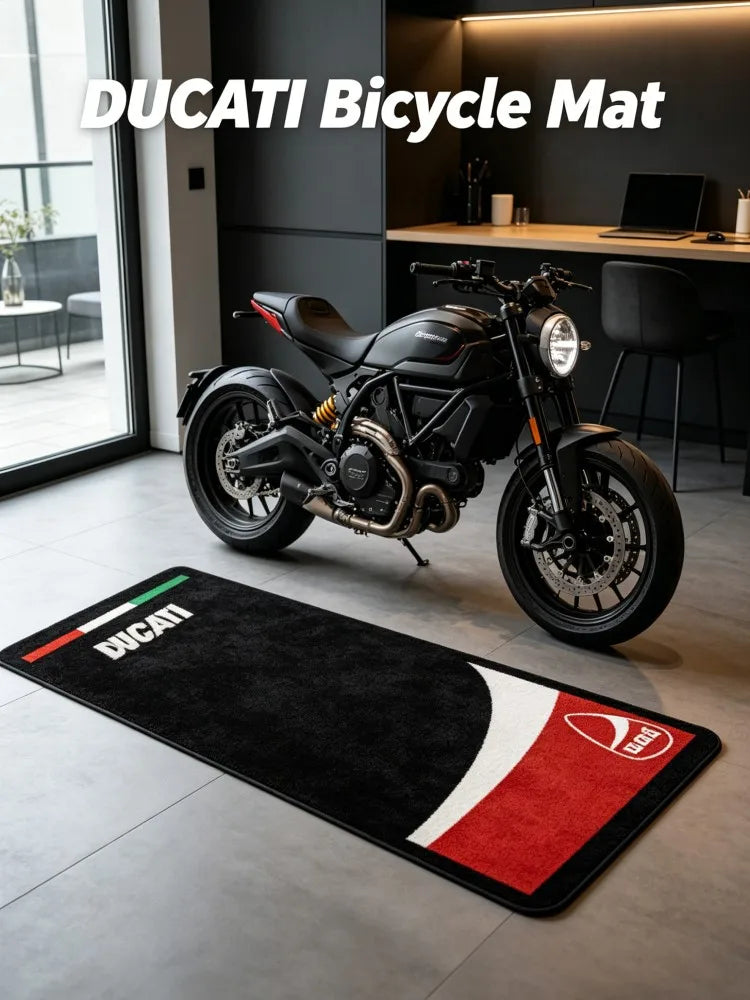 New Arrival Ducati Logo Motorcycle Floor Mat Non-Slip Garage Carpet for Bike