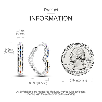 925 Sterling Silver Star Moon Heart Shape Earrings Jewelry Versatile Hoop Earrings For Women Jewelry Fine Birthday Party Gifts