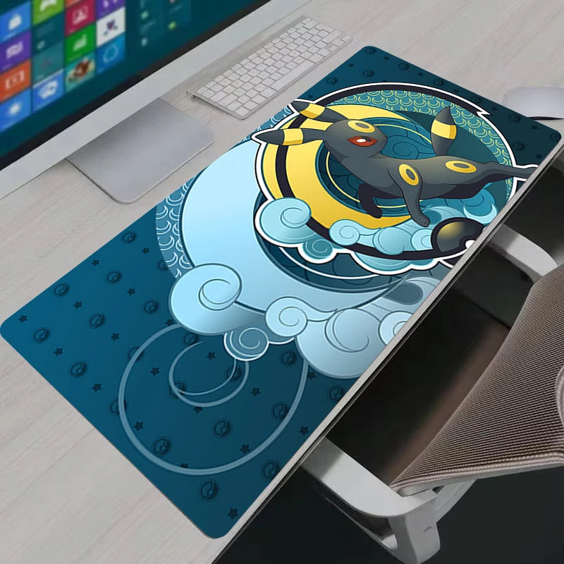 Mouse Pad PC Gaming Accessories Carpet Anime Keyboard Pads P-pokemon Umbreon Mousepad Laptop Mouse Pads Gamer Cabinet Desk Mat