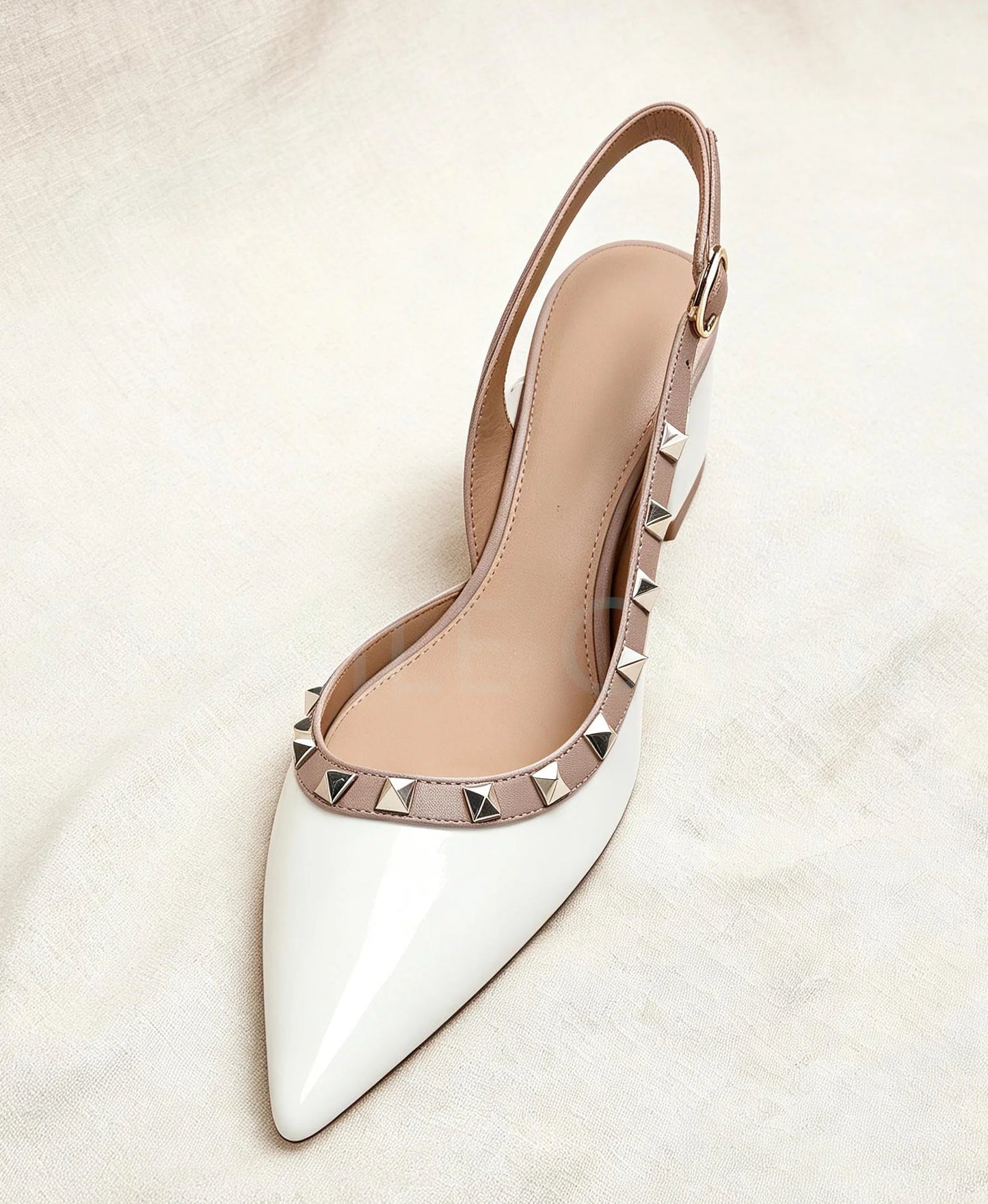 【Measure Your Feet Length Before Order】Rivets Back Strap Luxury Designer Women Elegant Sandals Block High Heel Shoes 121-CHC-33