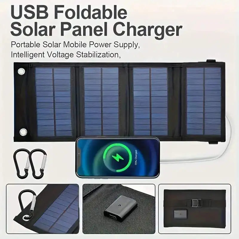 Portable USB Foldable Solar Panel Folding Solar Panels For Travel Mobile Phone Charging Bank Flashlight Fan Mobile Phone Battery