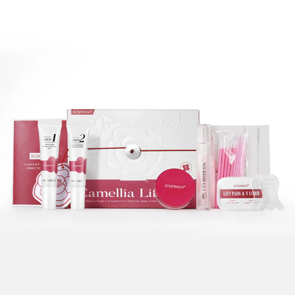 ICONSIGN Vegan Camellia Flower Eyelash Lift Kit 8-12min Quick Gentle Curly No Damage to Eyelashes Brow Care Gift Beauty Sets