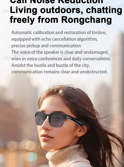 New Camera Control Smart Glasses 2026 Music Sunglasses Headphones Wireless Bluetooth Call Headset HIFI Audio glasses For Android