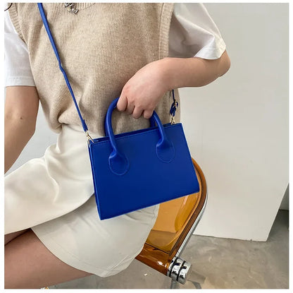 Minimalist Black Small Square Bag All-Match Top Handle Purse Classic Shoulder Bag for Work Women Handbags Crossbody Bags Purse