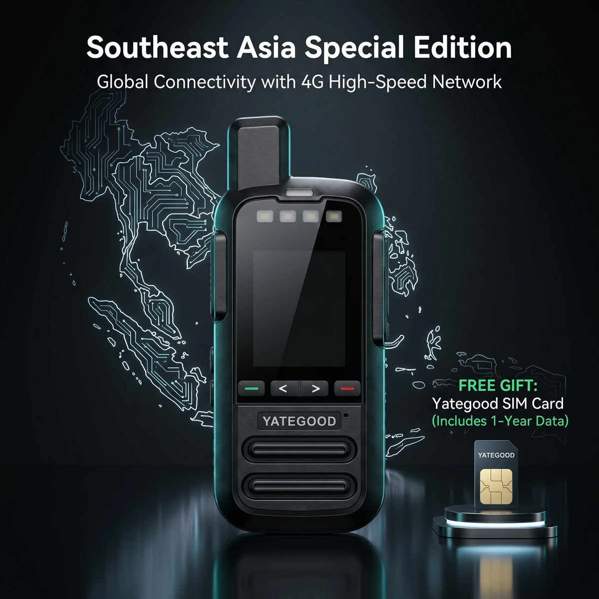 Walkie Talkie  POC Radio 100KM  Handheld Network  SOS Function Global 5000KM 3G 4G POC