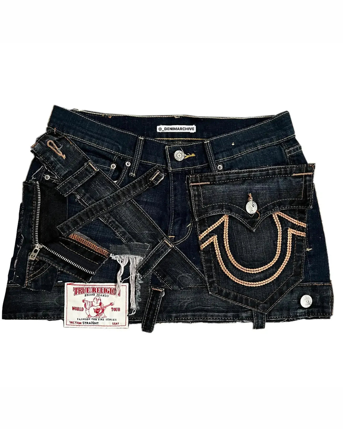 Y2K Gothic Punk Style Denim Short Skirt Women Harajuku Retro Patched Zipper Skirt Streetwear Low Waist Vintage Jeans Mini Skirt