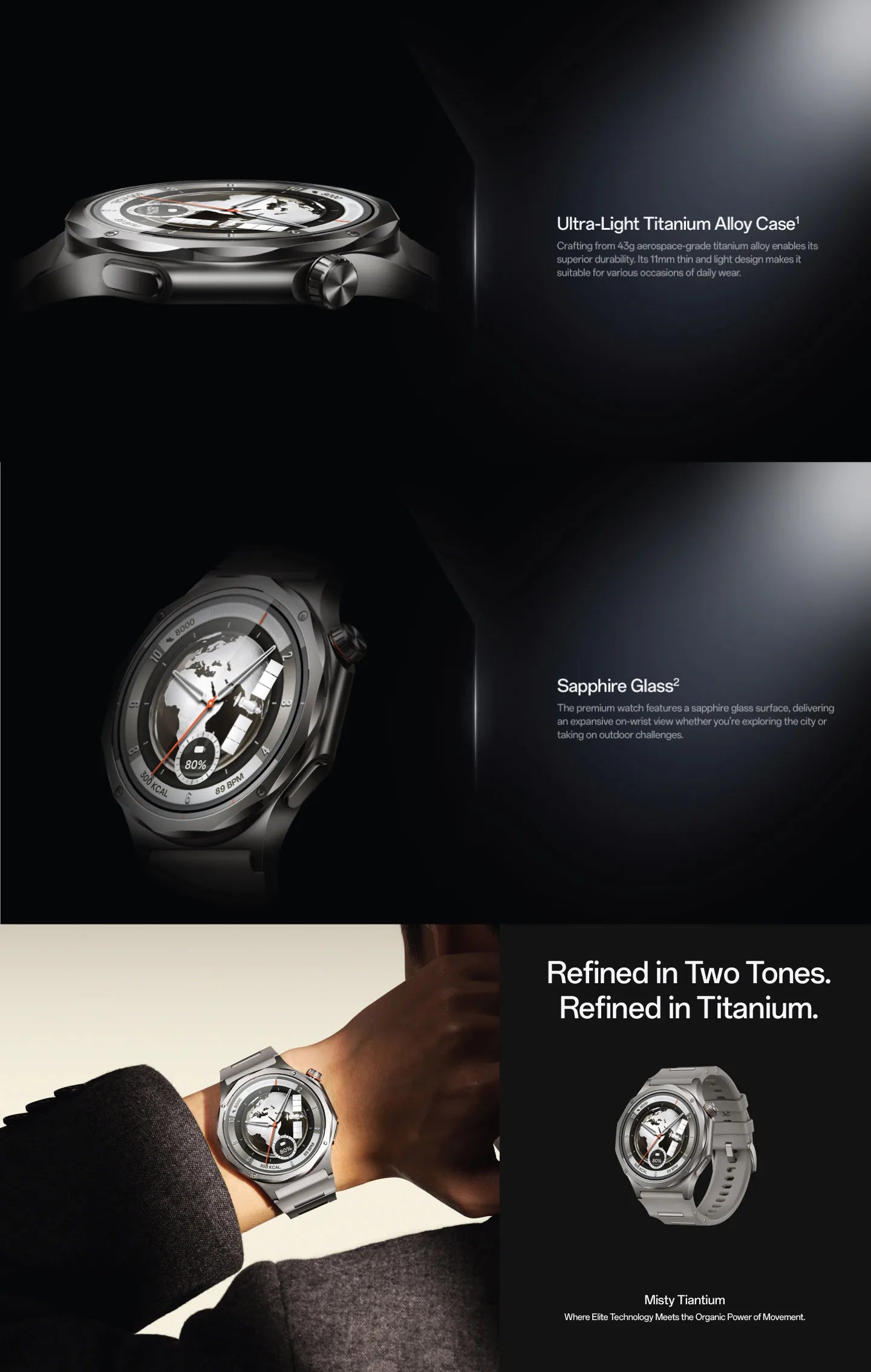 [New Arrival] Global Version Smartwatch OPPO Watch X3 Snapdragon W5 Up to 16 Days of Battery Life AMOLED Display NFC IP68