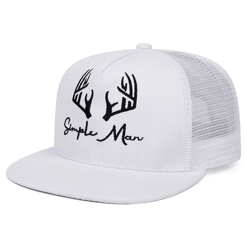 2025 Personalized New Flat Edge Hat letters Creative Embroidered Street HipHop Hat Outdoor Leisure Sunshade Baseball Hat Net Hat