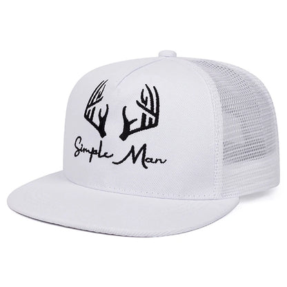 2025 Personalized New Flat Edge Hat letters Creative Embroidered Street HipHop Hat Outdoor Leisure Sunshade Baseball Hat Net Hat