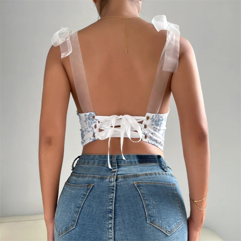 Sexy Summer Cropped Shirt Women Corset Camis Club Shaper Ladies Crop Tops Ropa Blusas Tank Top Woman Clothing Camiseta Mujer
