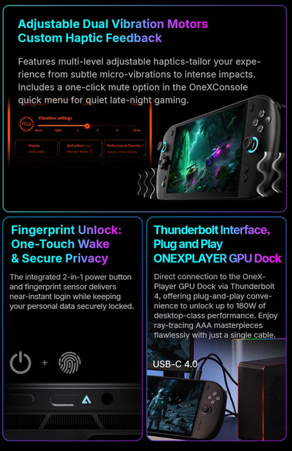 ONEXPLAYER X2 Mini 3-in-1 Handheld Game Console Intel Arc G3 Extreme 8.8'' AMOLED 144Hz Windows Portable Gaming PC Tablet Laptop